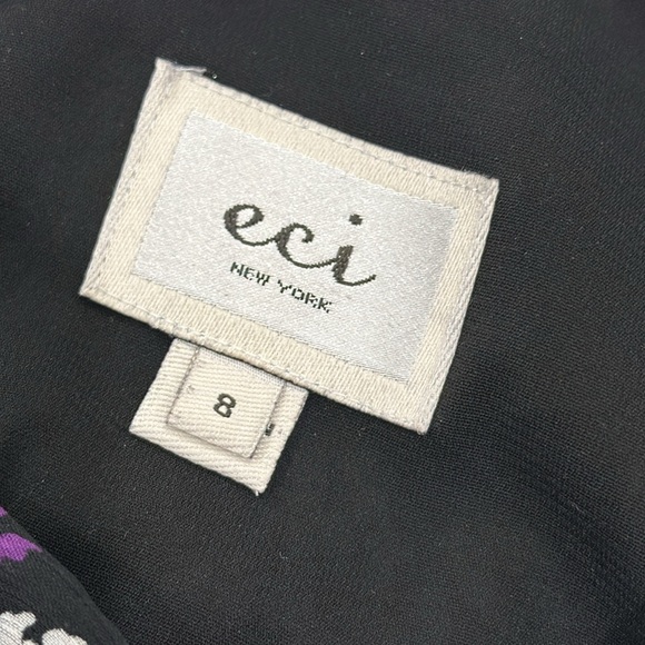 ECI New York Halter Neck Tiered Ruffle Front U Back Lined Top - Picture 6 of 12